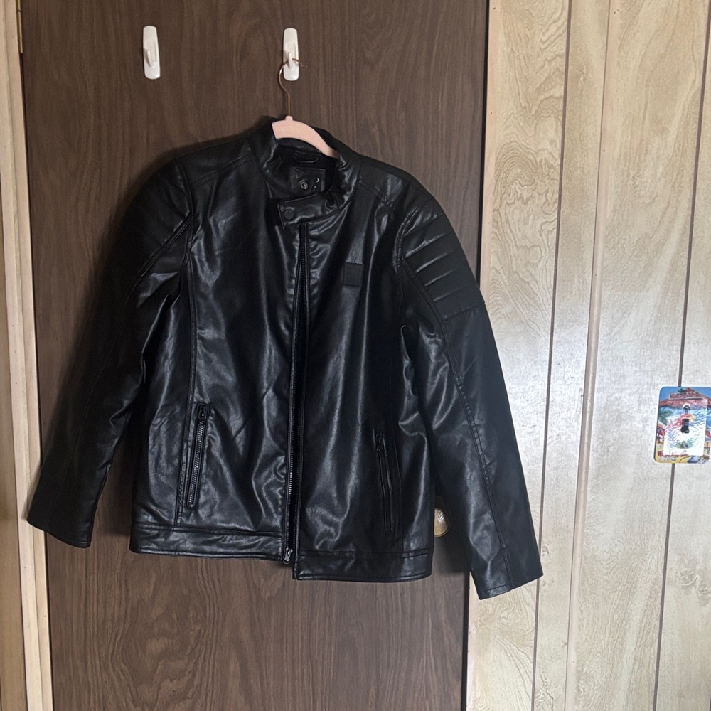 Men’s Black Faux Leather Jacket